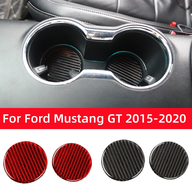 Interior Detailing Kit - フォードマスタング GT 2015-2021 カーアクセサリーカーボンファイバーインテリア自動車水カップスロットガスケットトリムカバーステッカーデカール装飾