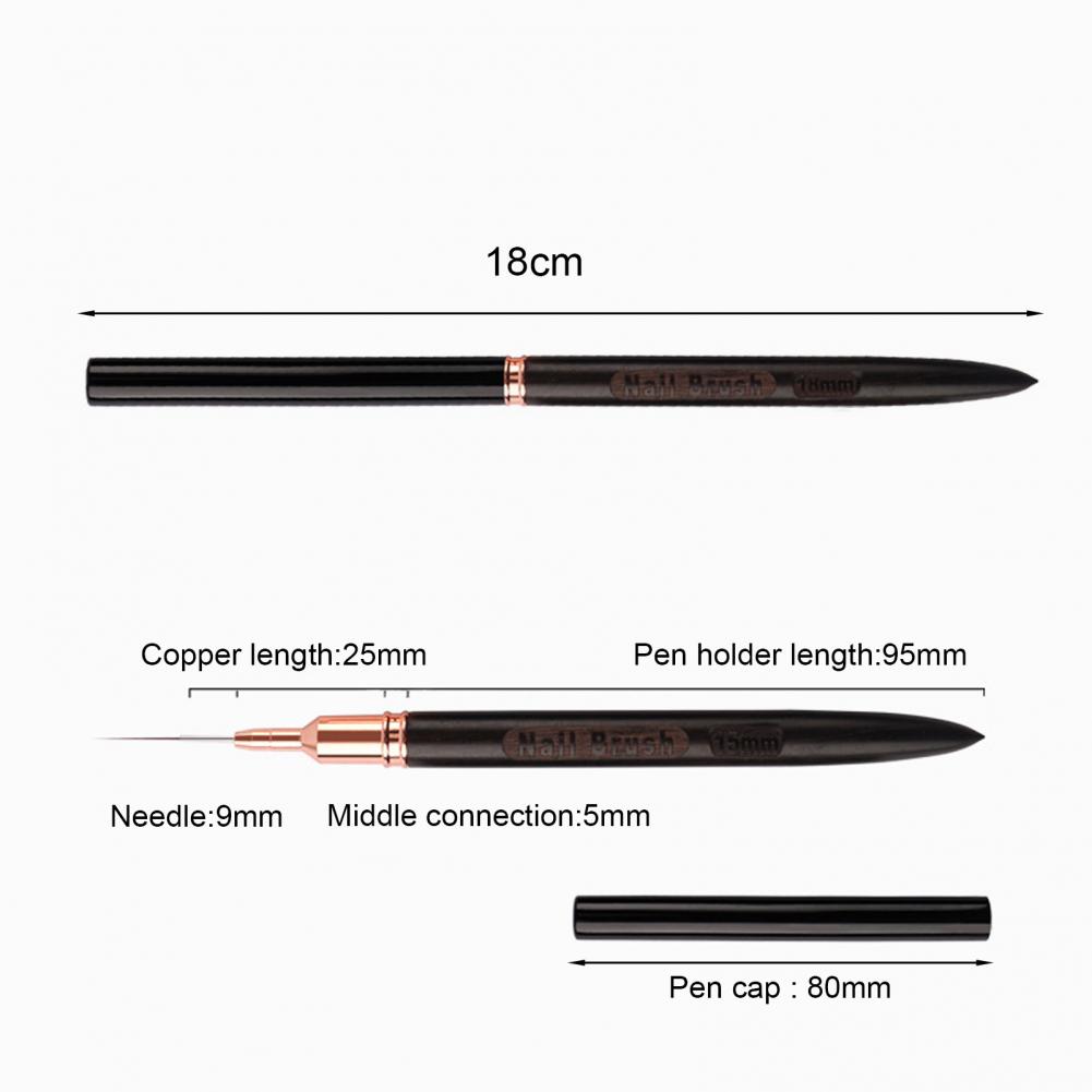 極細ネイルブラシ 6/9/12/15/18mm ネイルアート - Detailing Brush Set のレビューと価格