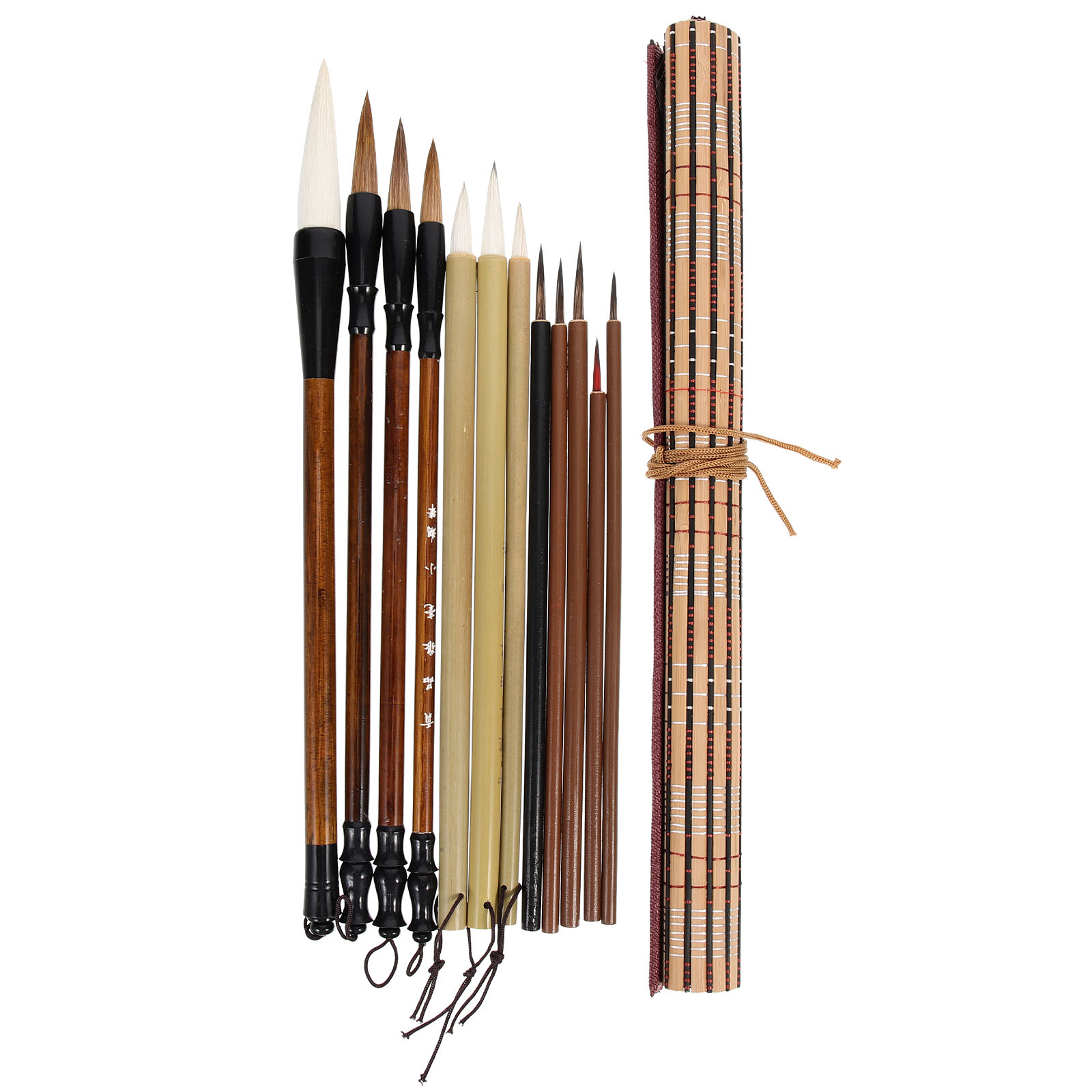 12本入り書道筆セット 細かい筆運びが可能な洗練された仕上が - Detailing Brush Set のレビューと価格