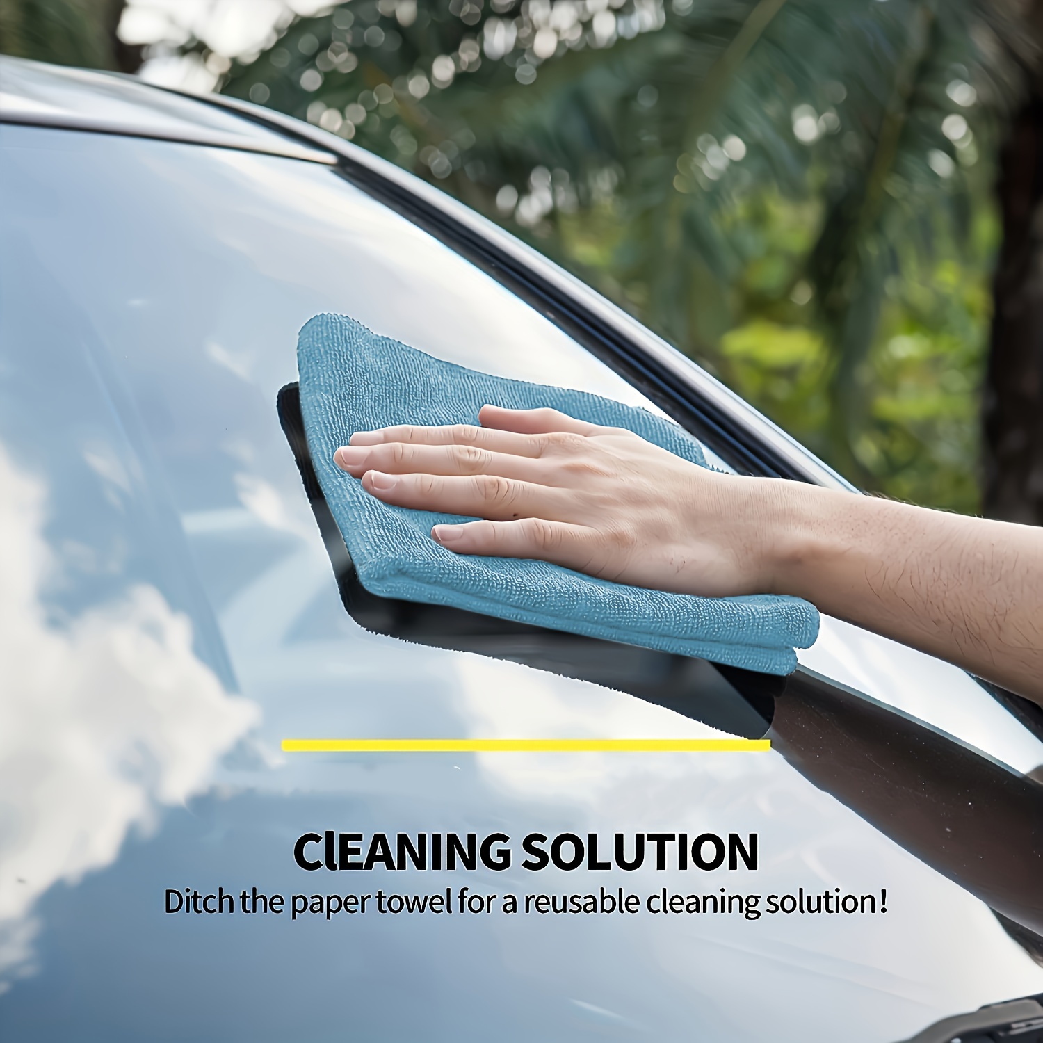 1-50枚入り ライトブルー マイクロファイバー洗車タオル、 - Microfiber Towel Detailing のレビューと価格