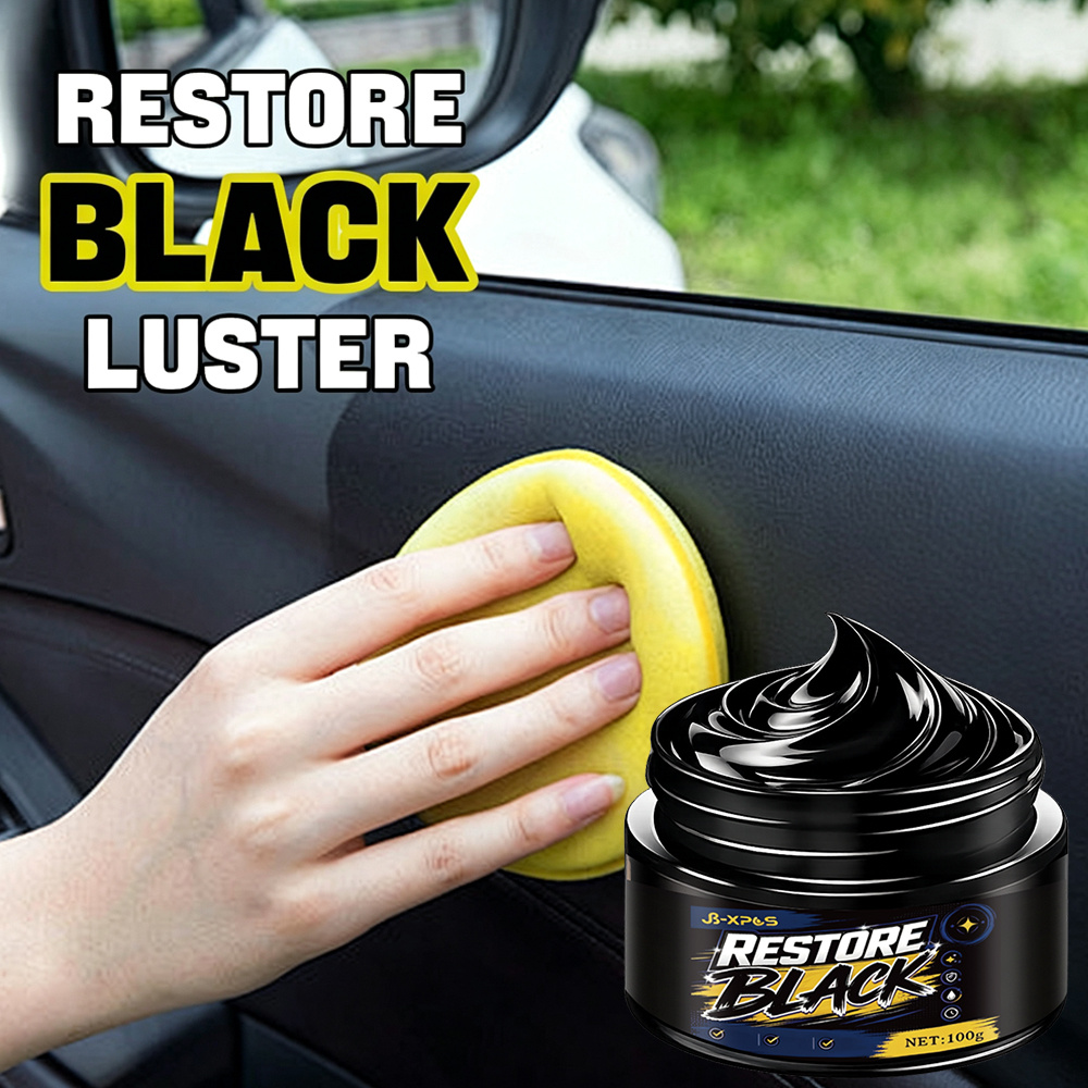 車用プラスチック・レザー修復クリーム ディープブラックカラー - Trim Restorer Plastic のレビューと価格